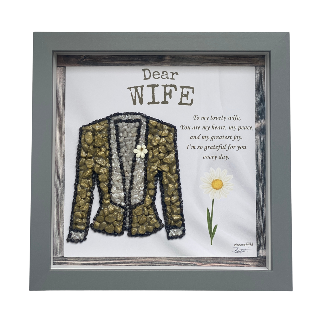 Personalised Wife Pebble Art