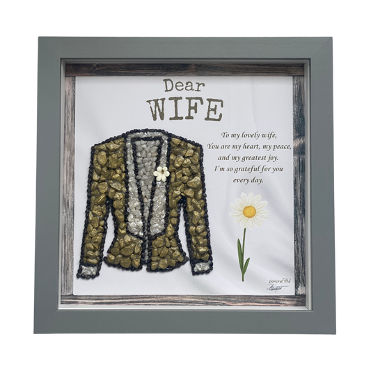 Personalised Wife Pebble Art