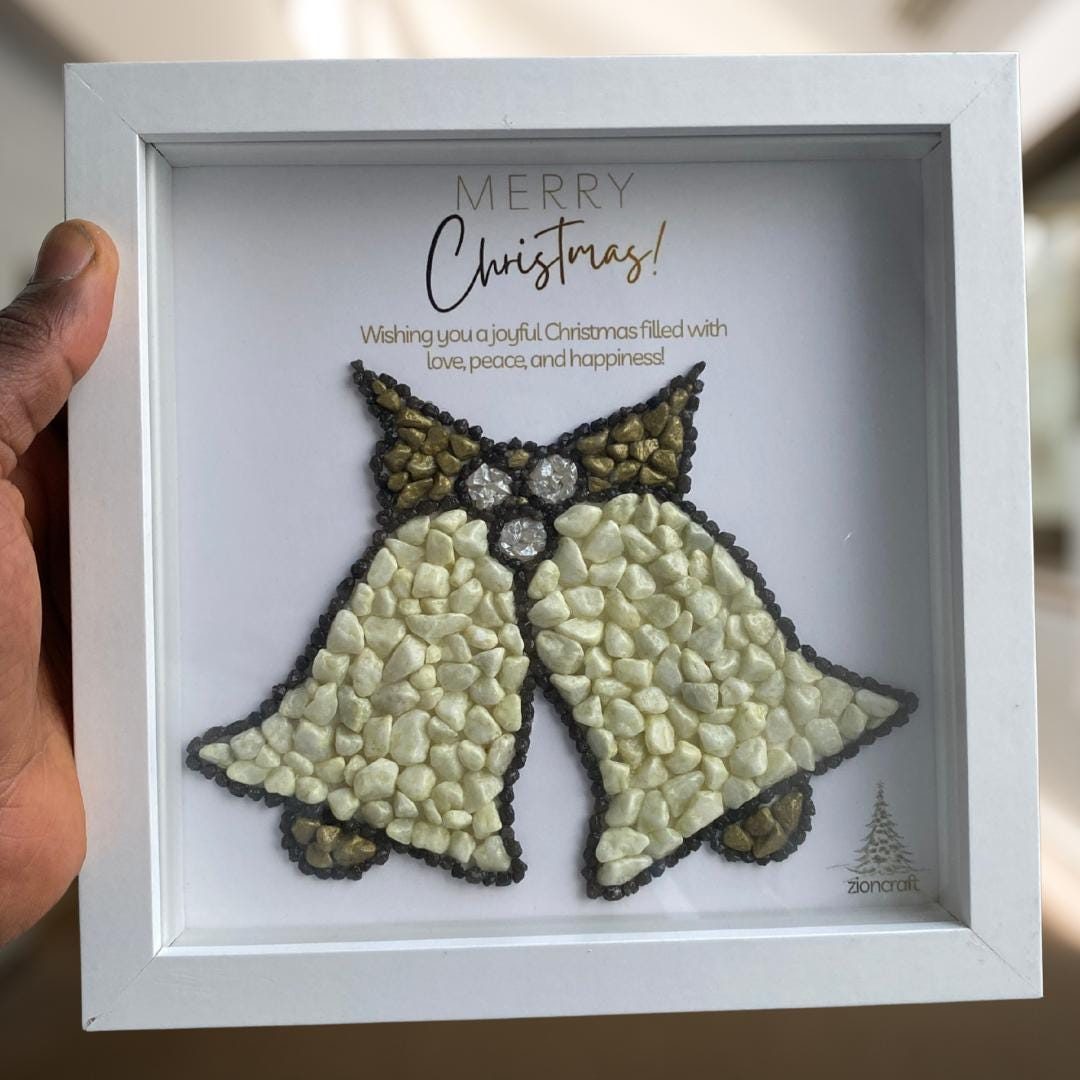 Personalised Christmas Pebble Art
