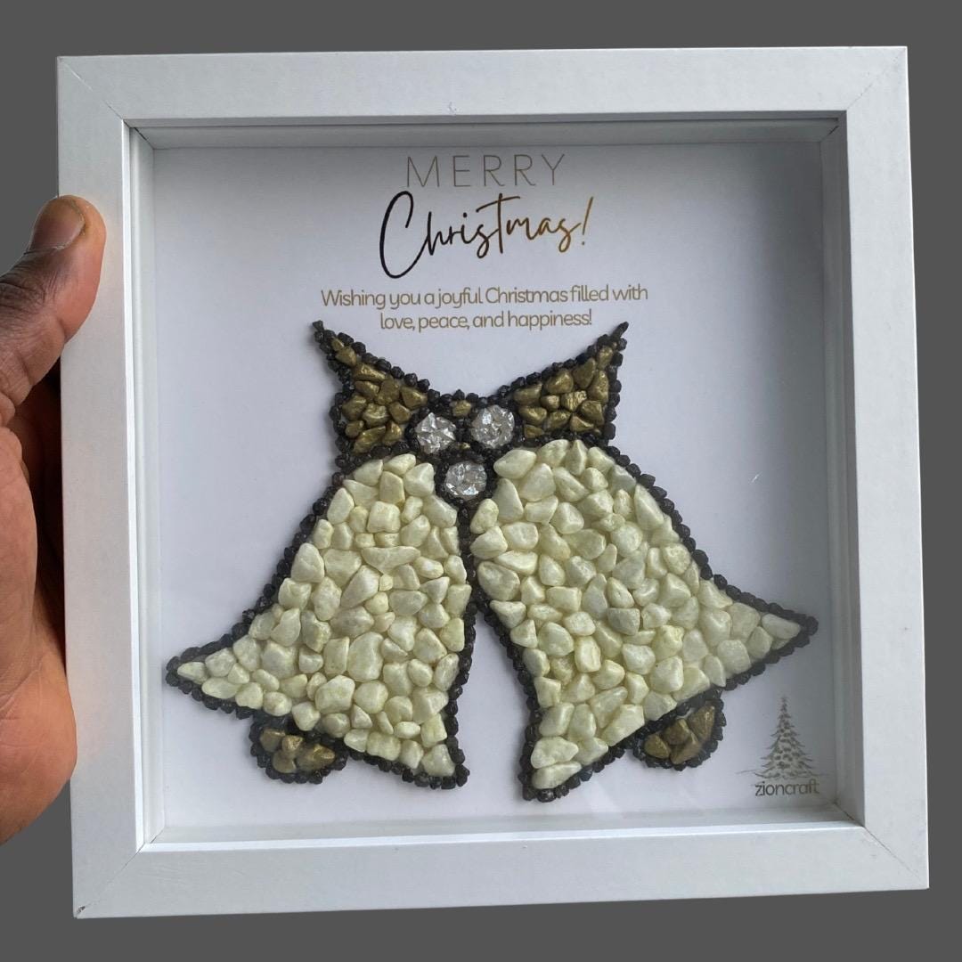 Personalised Christmas Pebble Art