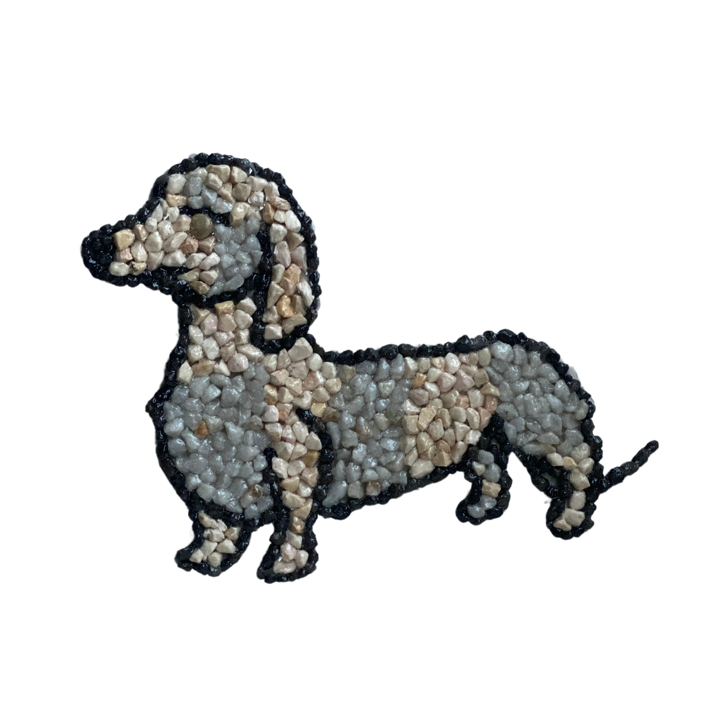Personalised Dog Lover pebble Art