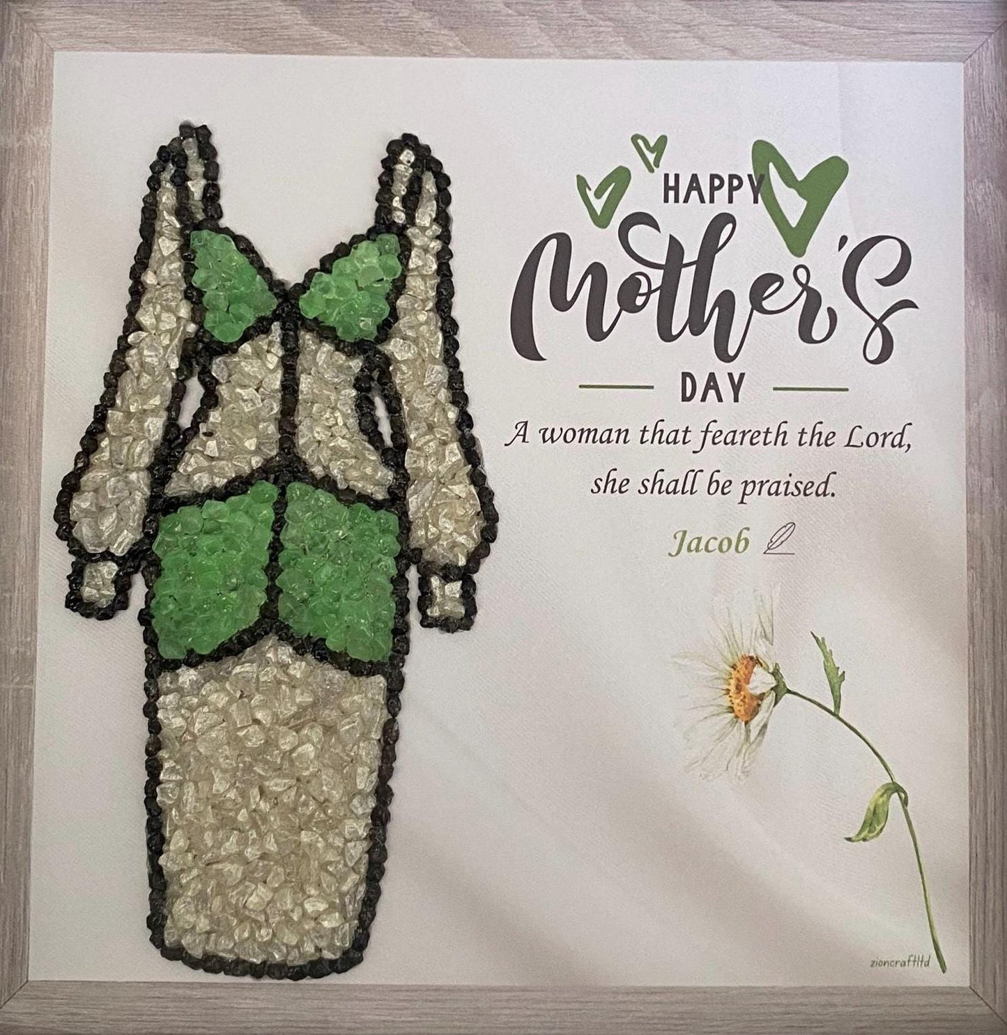 Personalised Mother's Day Pebble Art.