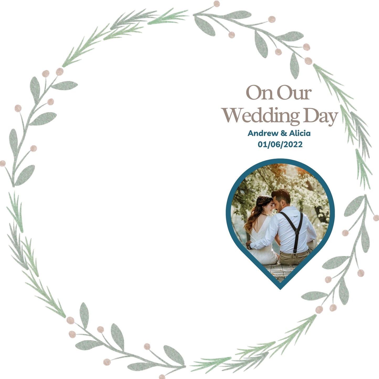 Personalised Wedding Pebble art