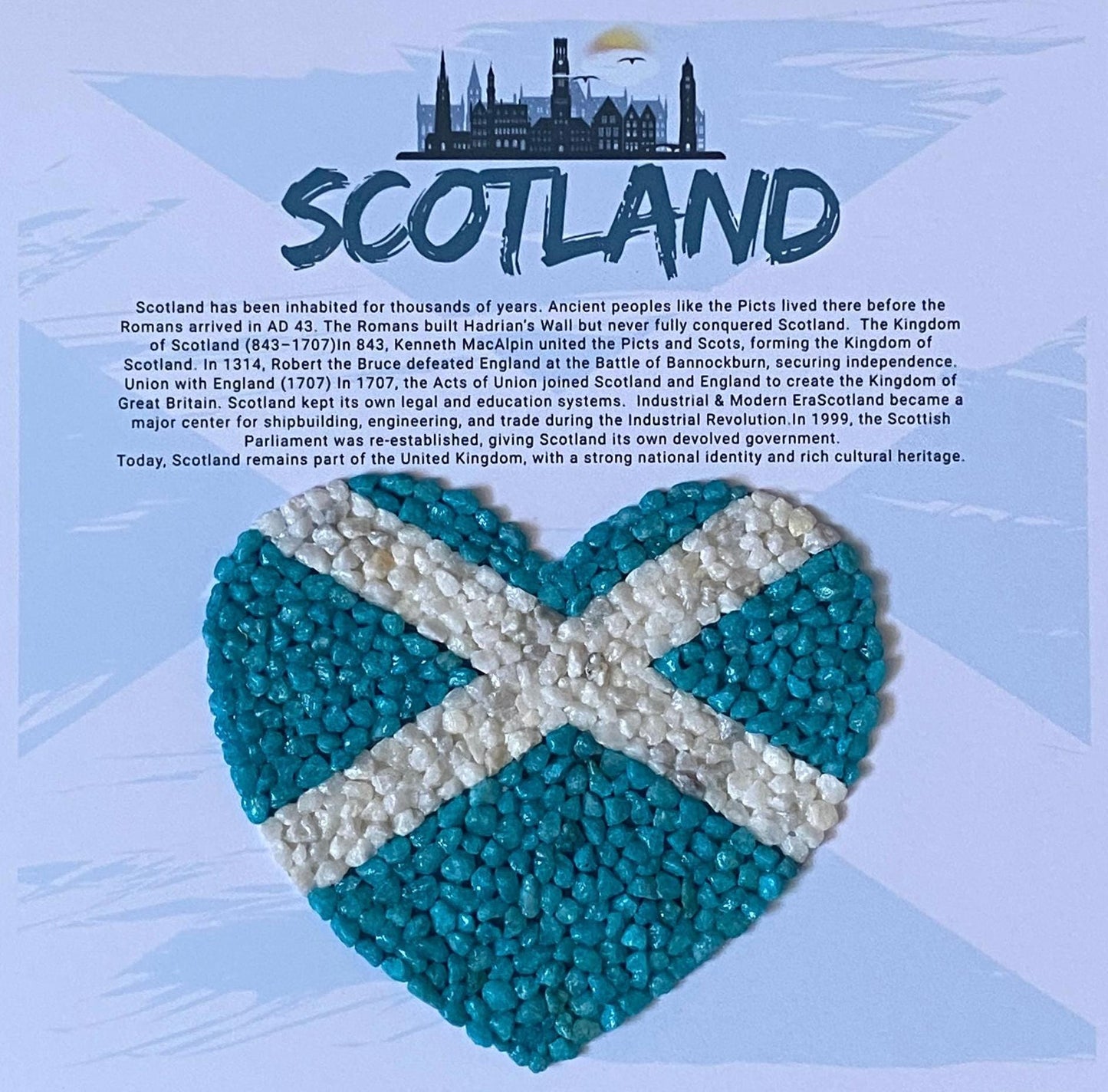 Personalised Scottish Gift Pebble Art