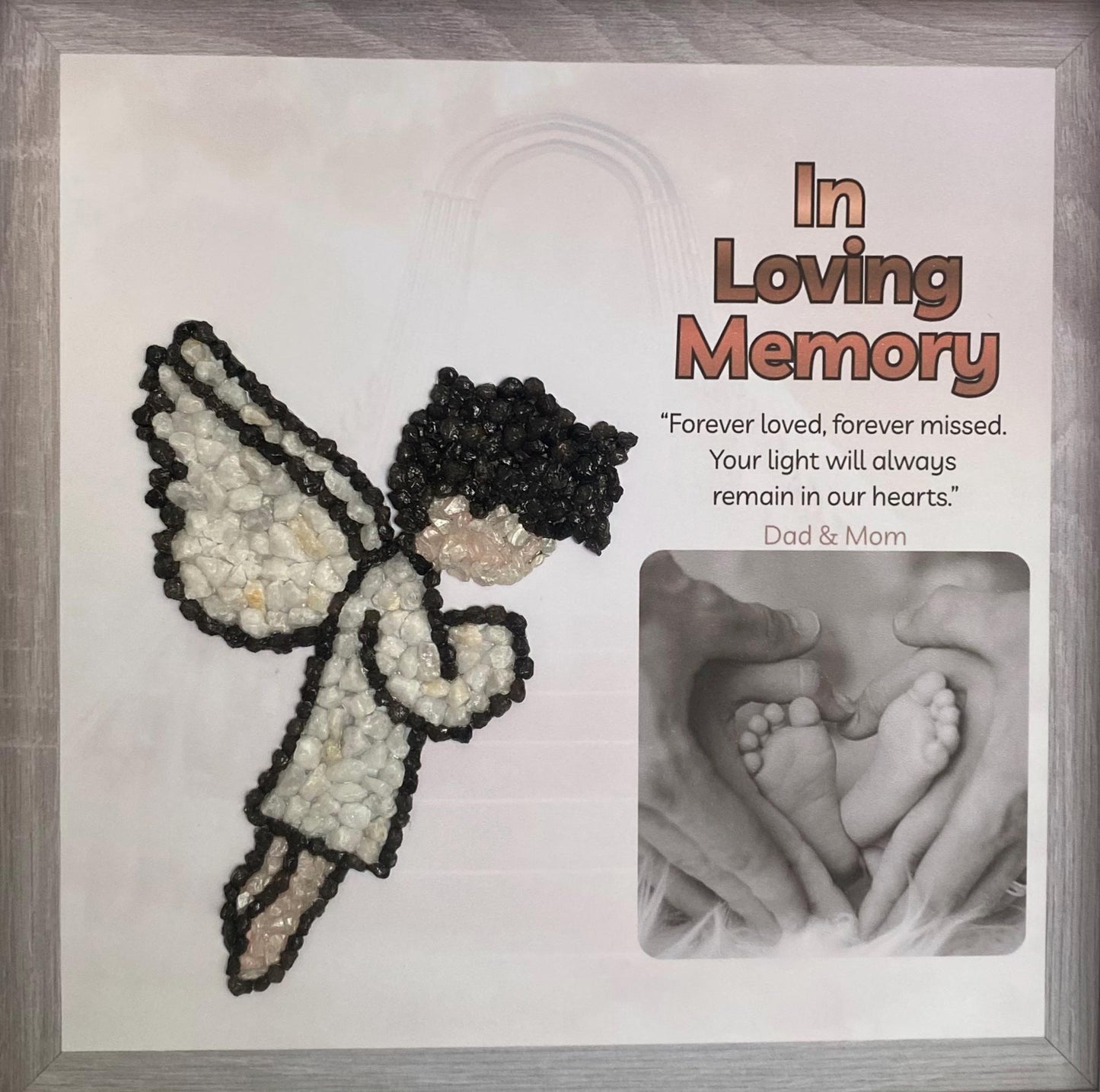 Personalised Angel Memorial Pebble Art