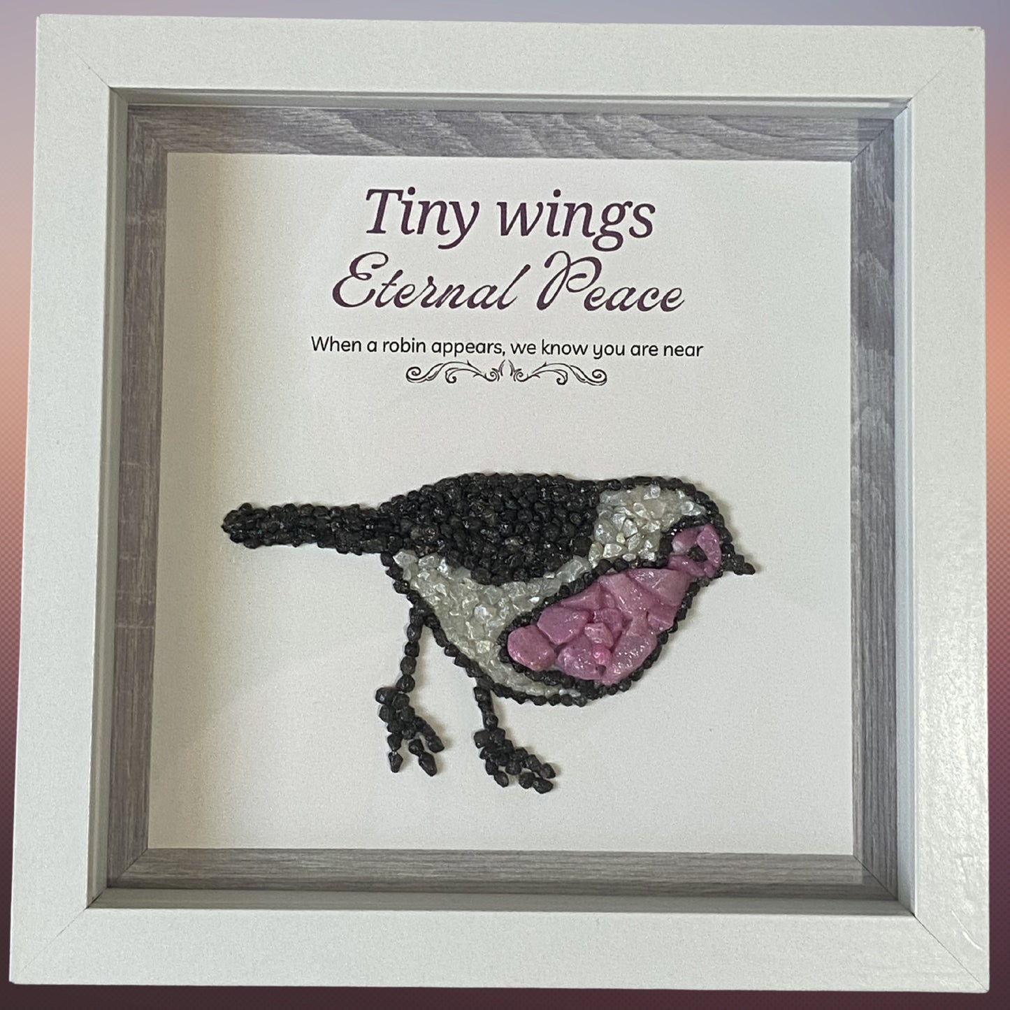 Personalised Robin Memorial Pebble Art