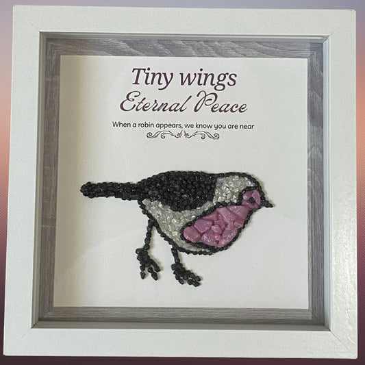 Personalised Robin Memorial Pebble Art