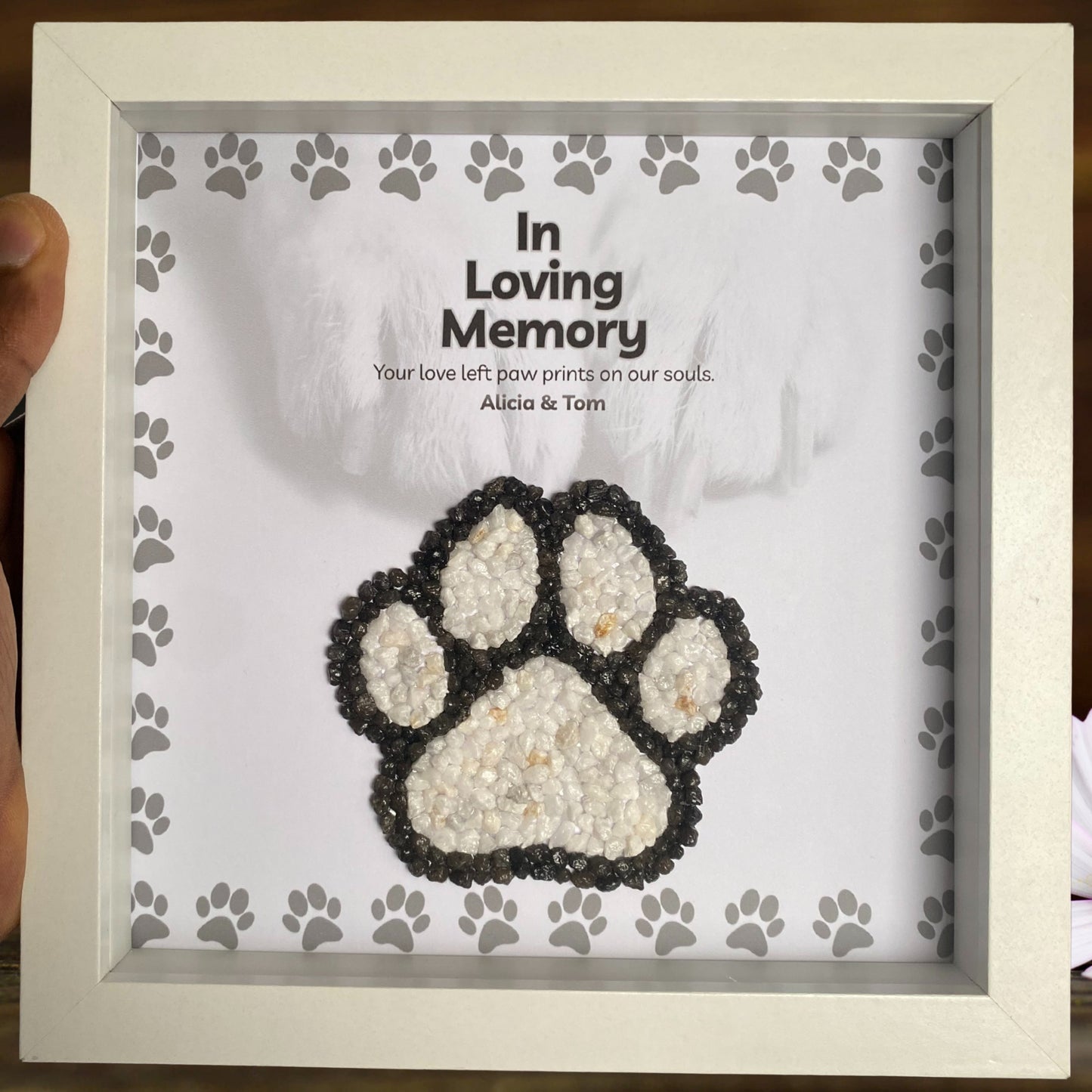 Personalised Dog Memorial Pebble Art