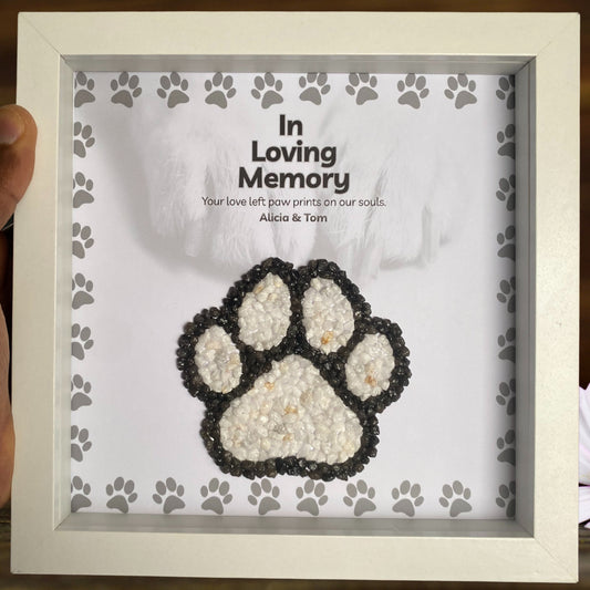 Personalised Dog Memorial Pebble Art