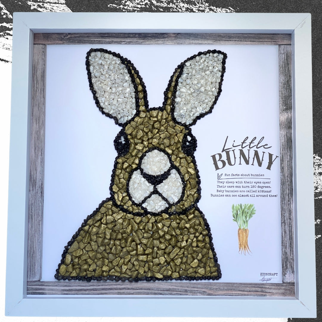 Bunny Rabbit Pebble Art