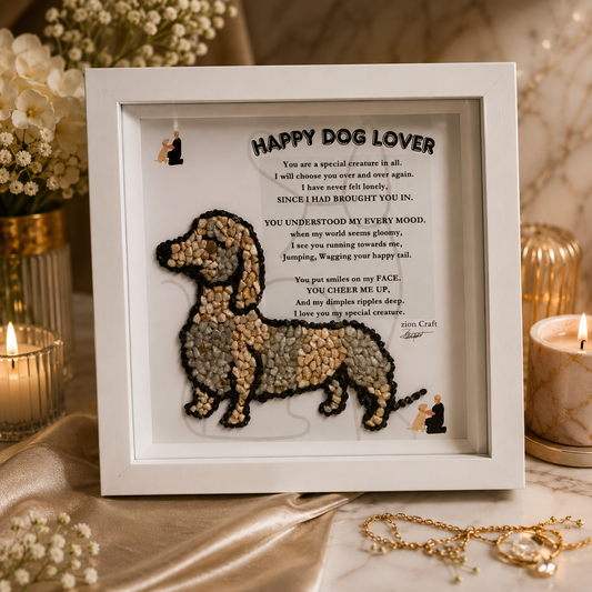 Personalised Dog Lover pebble Art