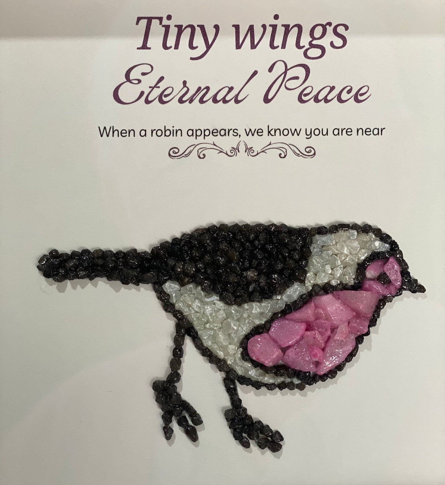 Personalised Robin Memorial Pebble Art