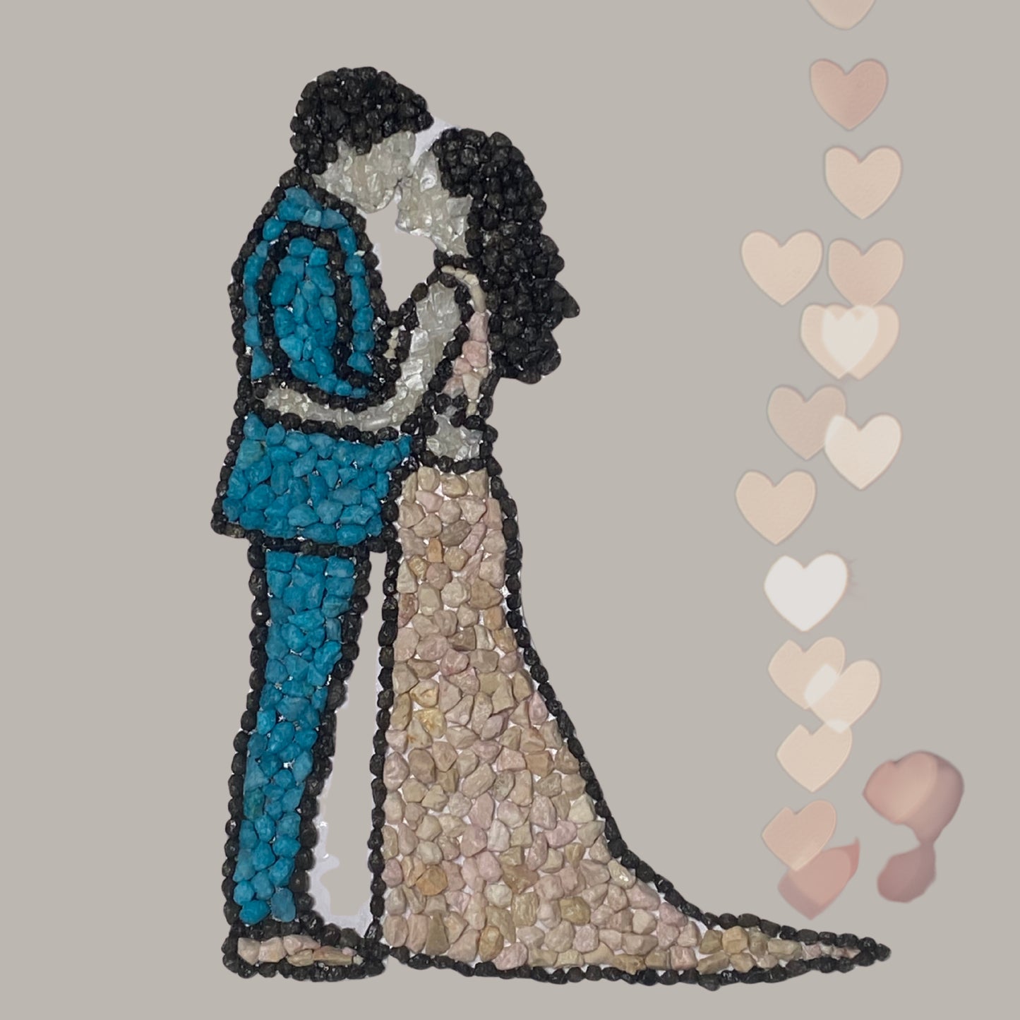 Personalised Wedding Pebble art